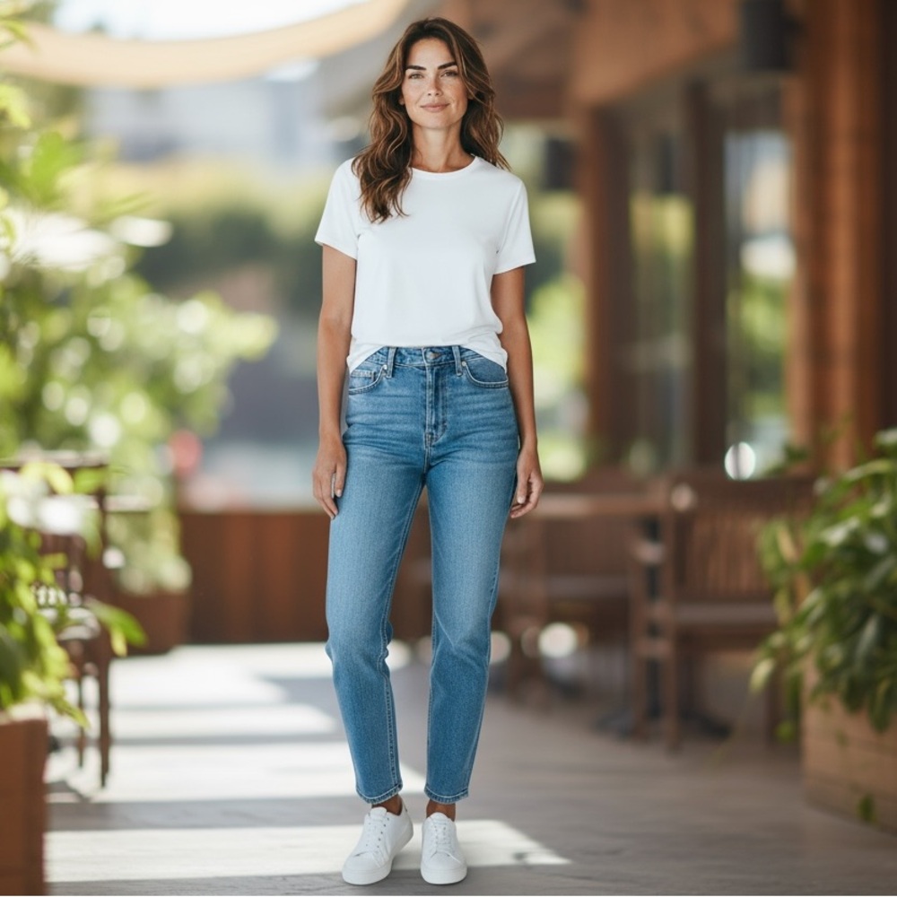 B SIDES Blue Straight Leg Jeans